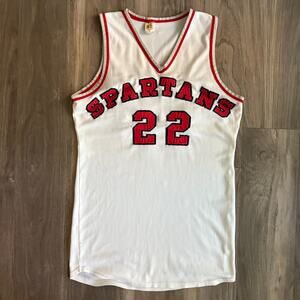 Vintage 1970s Russell Athletic Basketball Jersey Size S Spartans Bocock Stroud